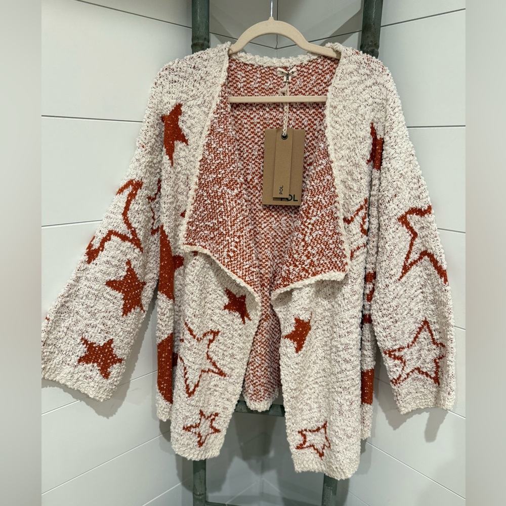 NEW POL 48 hr sale: “The Liza” Star cozy patterned Cardigan